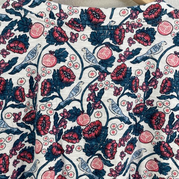 Style & Co Womens Plus XXL Floral Tunic Top 3/4 Sleeves Floral Pomegranate Bird - Picture 10 of 10